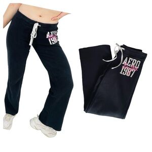 Aéropostale - y2k Low Rise Flare Drawstring Waist Sweatpants Size XS